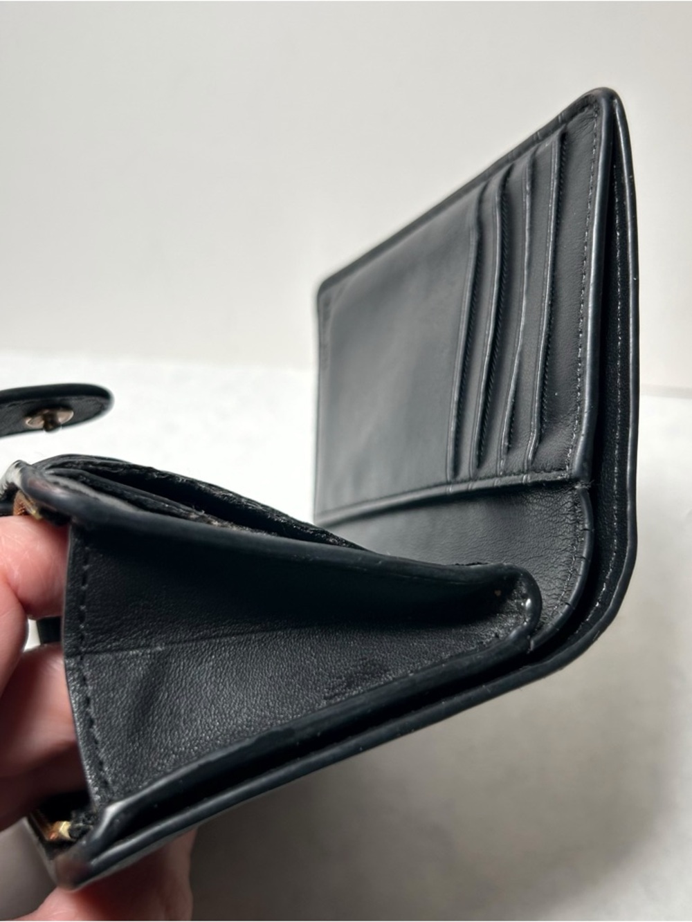 Coach Medium Compact Corner Zip Wallet in Signature Leather with Gold Tone Logo - Picture 11 of 15